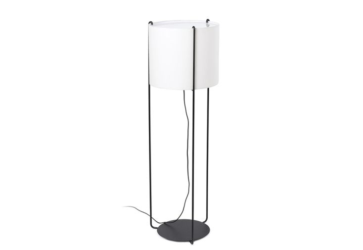 Lampadaire en acier et textile 120 x ⌀ 40 cm - Drum