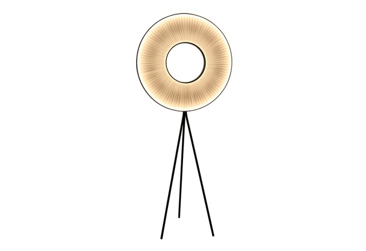 Lampadaire LED en Métal avec Abat-Jour en Ruban Iris
