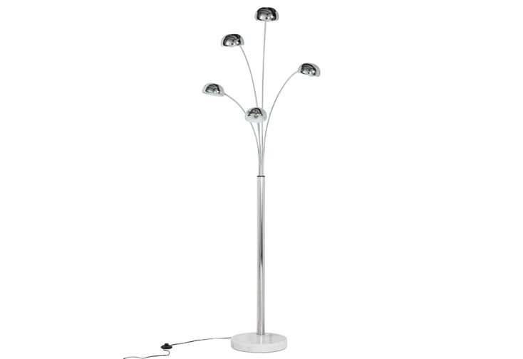 Lampadaire en Métal Chromé Bush 200 cm