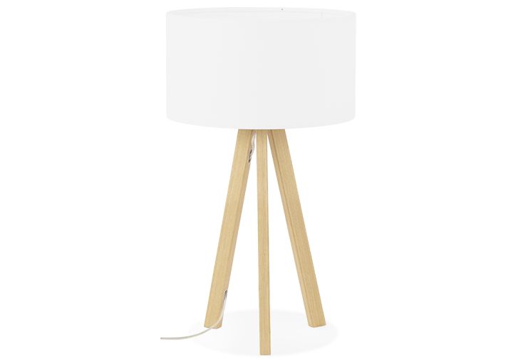 Lampe à Poser en Métal et Polyester Trivet Mini Blanc