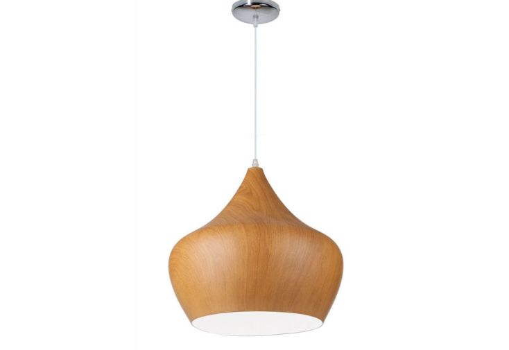 Lampe Suspension Design Imitation Bois Tipi Ø38 cm (2 Teintes)