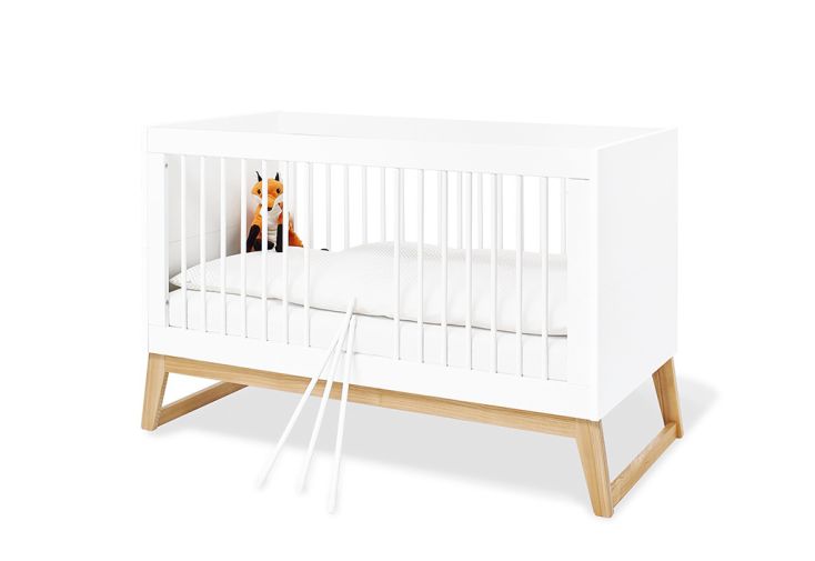 Lit évolutif pour enfant en bois blanc 70 x 140 cm - Bridge