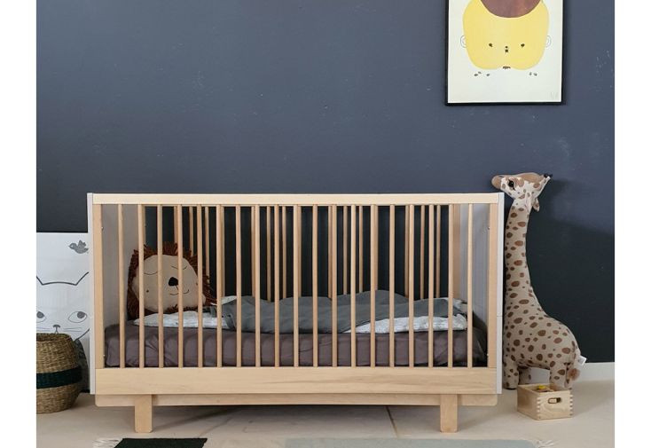 Lit évolutif bébé enfant en bois 70 x 140 cm – Basic