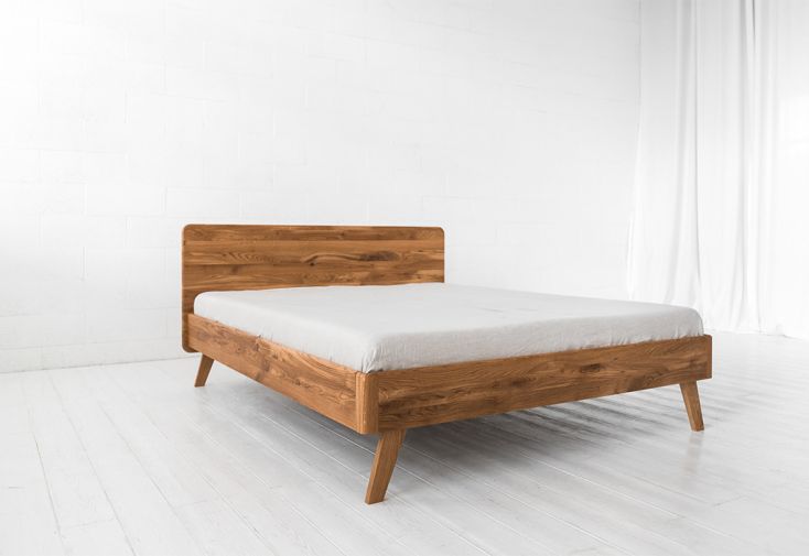 Lit King Size en bois de chêne massif 180 x 200 cm - Rest