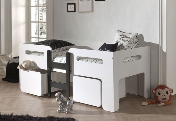 Lit surélevé pour enfant avec rangements – Luca