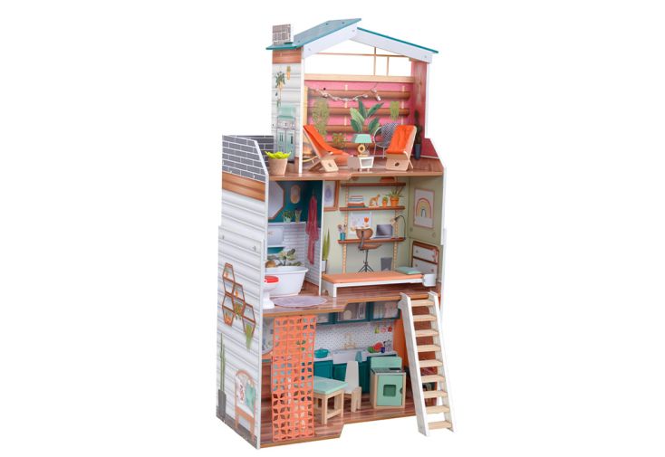 Maison de poupées en bois Kidkraft 110 cm + acc. son et lumière – Marlow