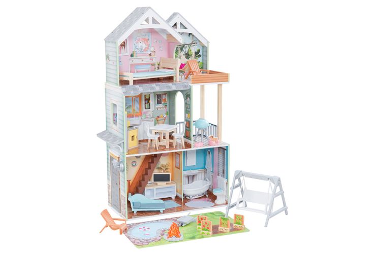 Maison de Poupées en Bois Kidkraft Hallie 110 cm + Acc. Son et Lumière