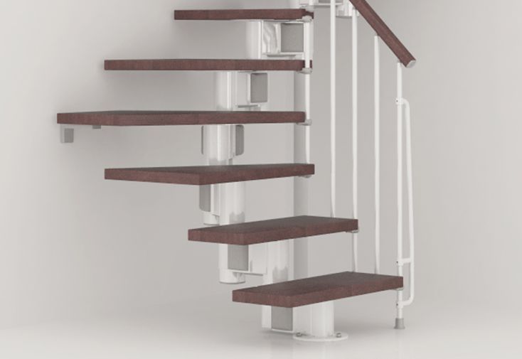 Marche pour escalier Kompact 74 cm en hêtre foncé