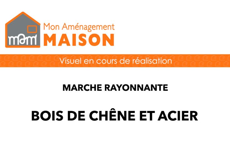 Marche Rayonnante Bois et Acier pour Limons Tournants Mia et Nora