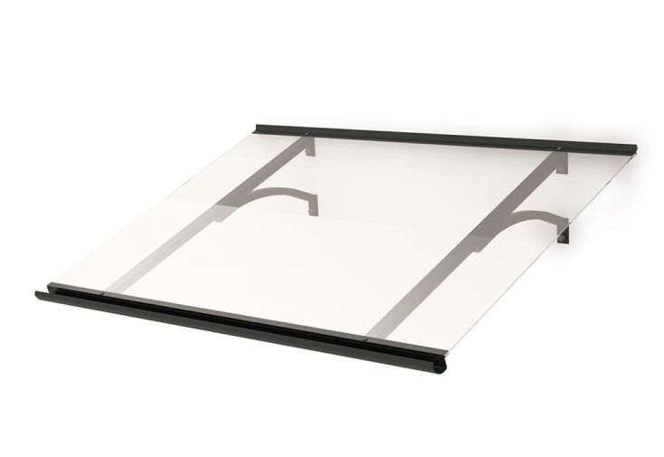 Marquise pour porte d’entrée aluminium et acrylique – Otis