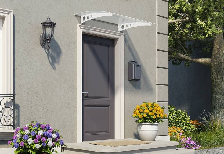 Auvent de porte Lyra 135 x 90,5 cm Blanc | Palram - Canopia