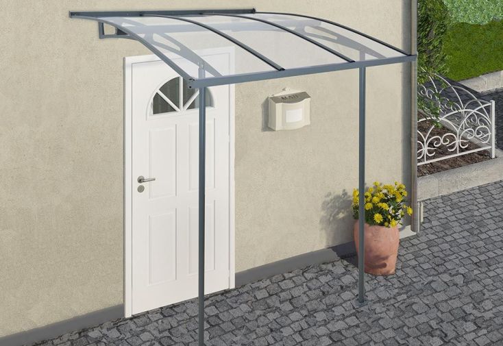 Abri terrasse / Auvent Vega 200,5 x 199,6 cm Gris | Palram - Canopia