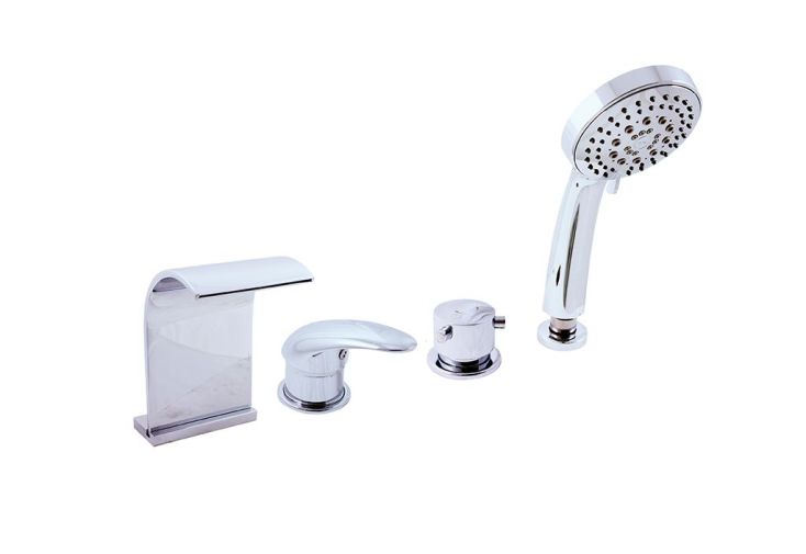 Mitigeur Baignoire avec Cascade en Chrome Danube D467.P - Robinetterie RAV