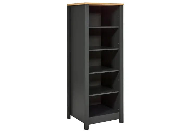 Meuble de rangement cuisine h. 167 cm - Anthracite et bois