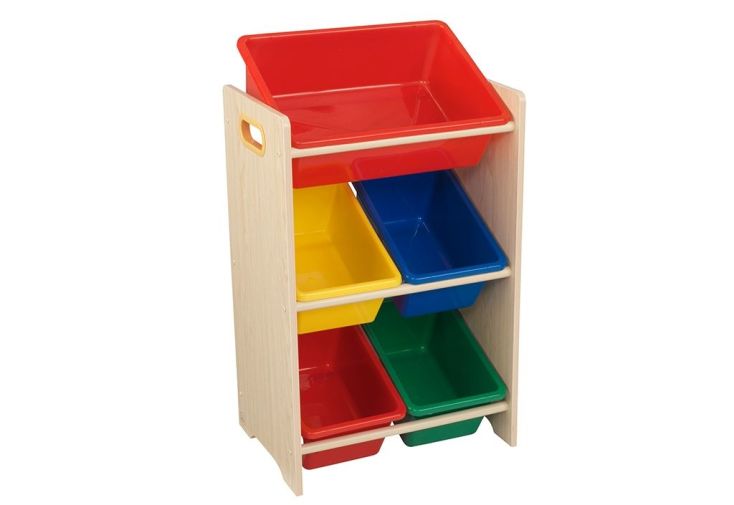 Meuble de Rangement Bois pour Enfant 5 Casiers Couleur