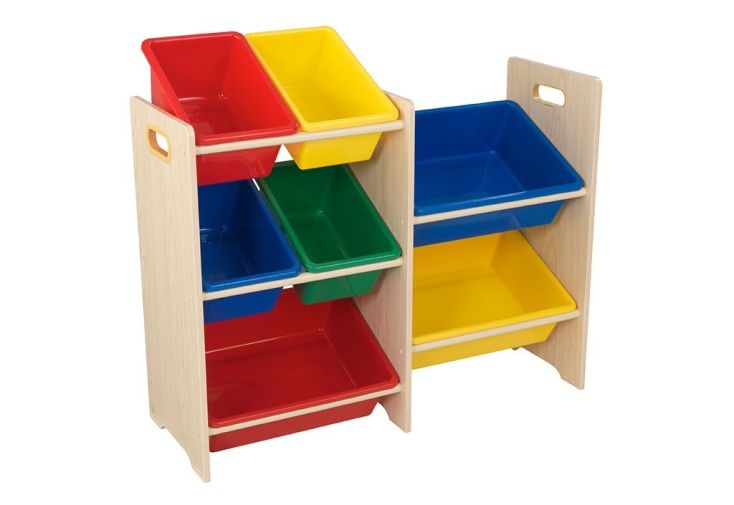 Meuble de Rangement Bois pour Enfant 7 Casiers Couleur