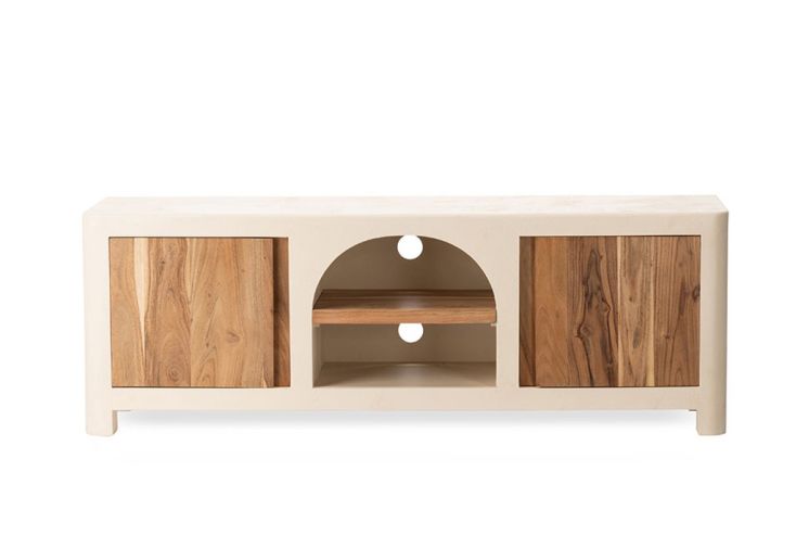 Meuble TV en bois Comino – 145 x 35 x 50 cm