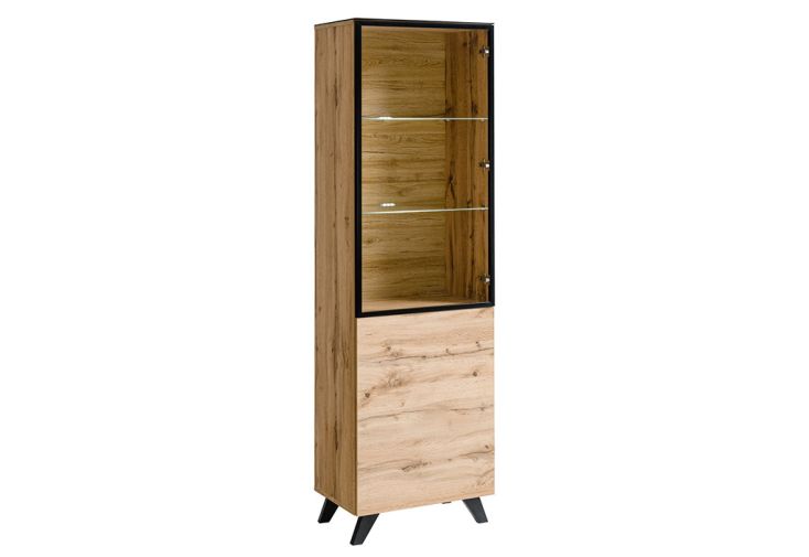 Meuble vitrine en bois avec éclairage LED Thin 60 x 40 x 197 cm - ASM