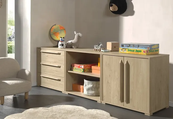 Meubles de rangement chambre enfant en bois – Sam