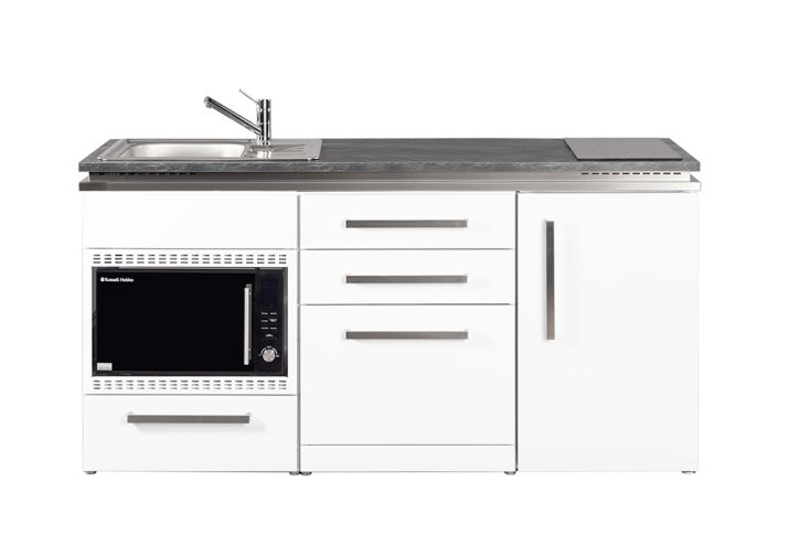 Kitchenette avec frigo, L-V, M-O, vitrocéramique MDGSMOS170 surface ardoise