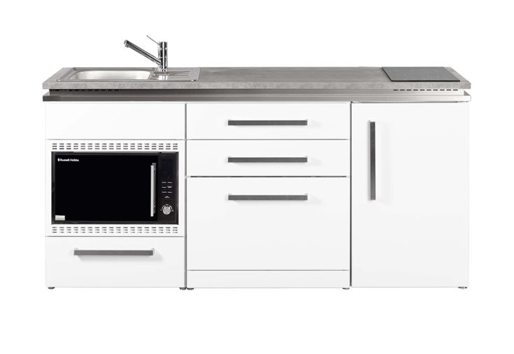 Kitchenette avec frigo, L-V, M-O, induction MDGSMOS180 surface béton