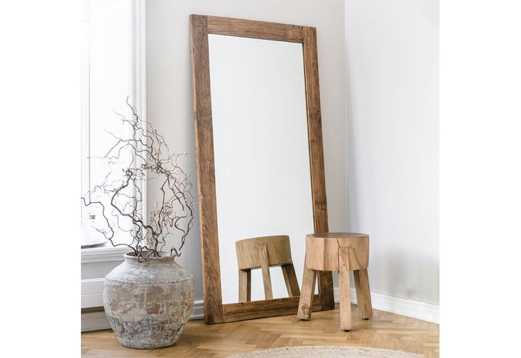 Miroir en teck Lucas – 90 x 180 cm