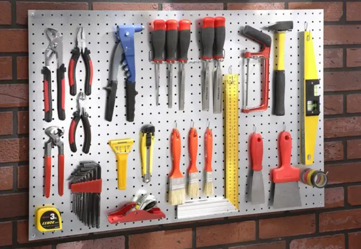 Panneau perforé pour outils en tôle galvanisée – 60 x 90 cm