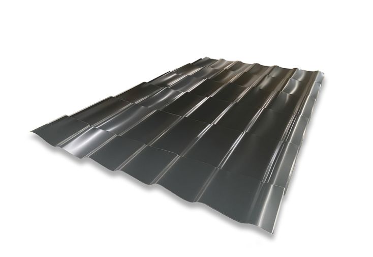 Panneau de toiture en acier imitation tuiles 110 x 195 cm
