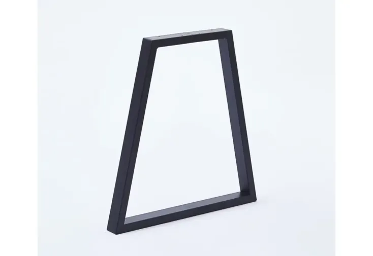 Pied de banc trapèze en métal noir mat – 50 x 20 x 40 cm