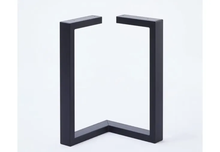Pied de banc triangle en métal noir mat – 30 x 18 x 40 cm