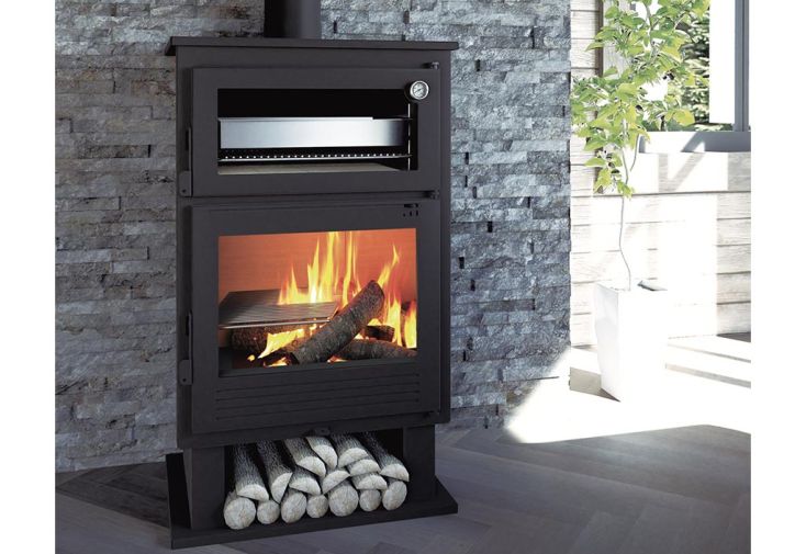 Poêle à bois avec four en acier Dakota – 9,5 kW - FM Calefaccion