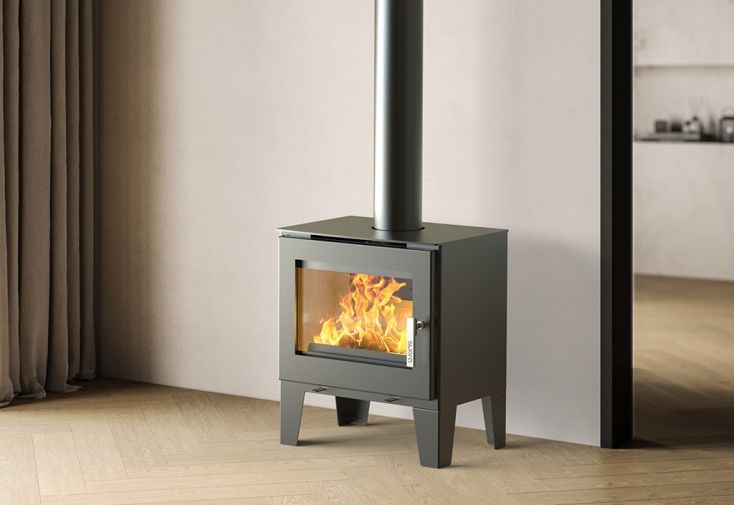 Poêle à bois double combustion en acier Claude – 6,1 kW 
