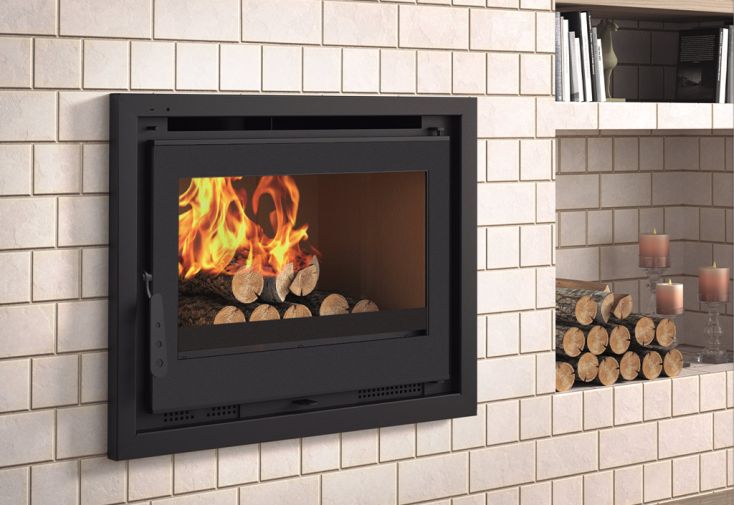 Insert à bois double combustion en acier 12,6 kW – I-170