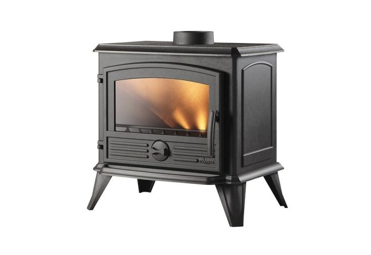 Poêle à bois en fonte double combustion Samara 6 kW - Invicta