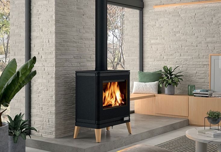 Poêle à bois en fonte double combustion Kazan Zen – 9 kW