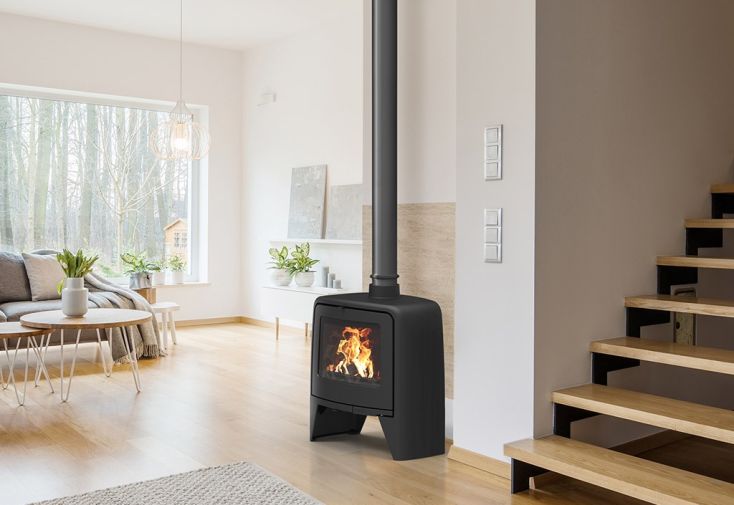 Poêle à bois double combustion en fonte Paul – 9,2 kW 