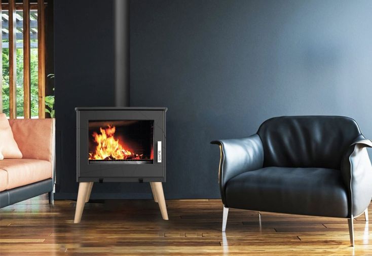 Poêle à bois double combustion en fonte Usko – 9,1 kW 