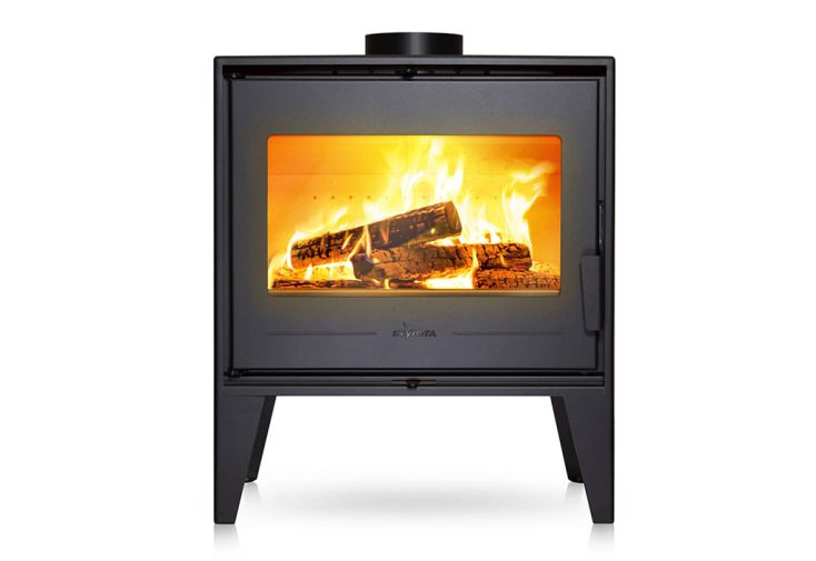 Poêle à bois raccordable en acier Euros – 8 kW