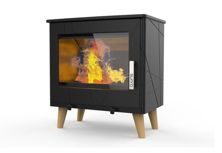 Poêle à bois double combustion en fonte Stina – 7,3 kW 