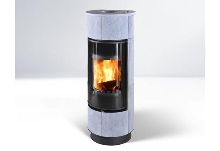 Poêle à bois acier et pierre naturelle Atika Serpentino Extra – 7,5 kW