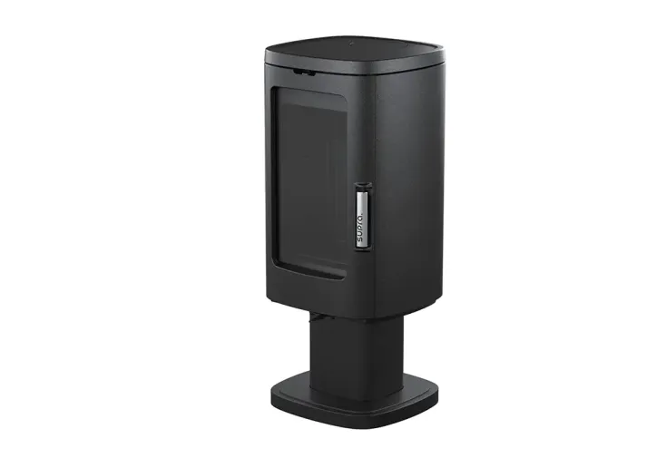 Poêle à bois sur pied en fonte double combustion Maonie – 11,5 kW 