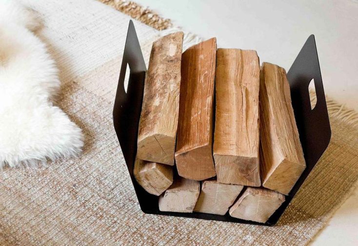 Range-bûches en acier Pratik – 45 x 45 x 28 cm