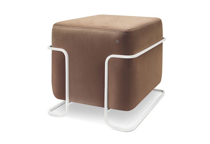 Pouf en velours marron Modulo – 45 cm