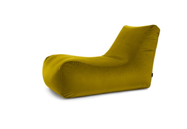 Pouf géant en velours et billes de polystyrène – Lounge