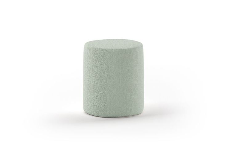 Pouf rond en polyester bouclé Moon - ⌀ 41 x 41,5 cm