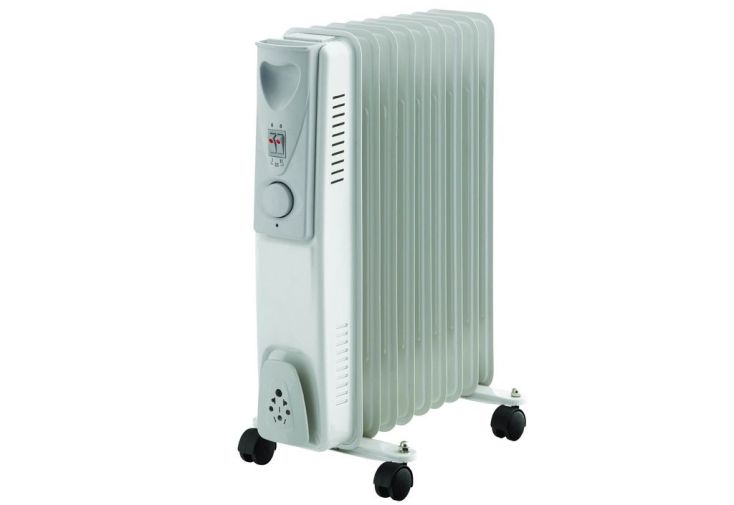 Radiateur Bain d'Huile Mobile avec Thermostat 2000 W