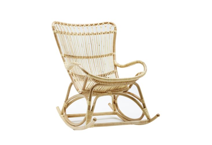 Rocking chair en rotin Monet – 65 x 99 x 93 cm