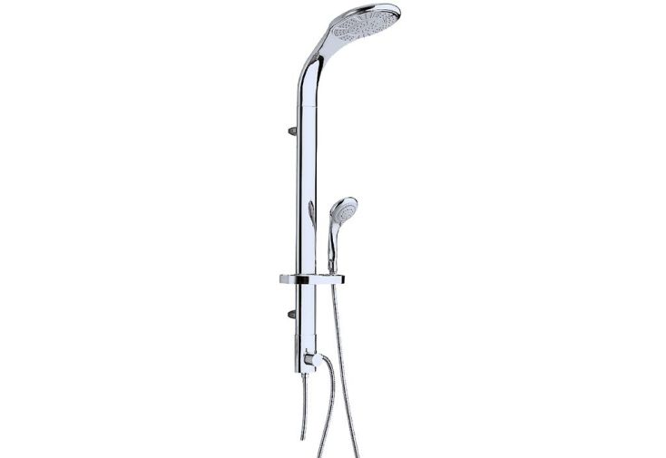 Set de Douche en Chrome Mat avec Tête de Douche 30x20cm et Douchette -  Robinetterie RAV