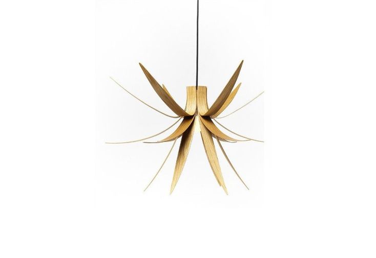 Lampe Suspension Design en Bois Iris 55x35cm