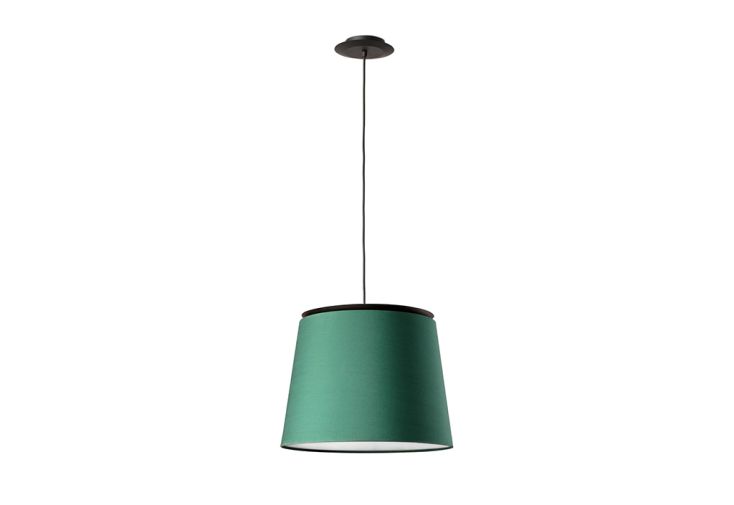 Luminaire suspension en métal et textile ⌀ 42 cm - Savoy